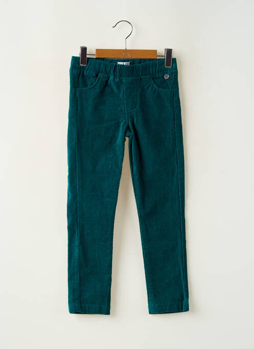 Jegging tissage velours taille élastique vert ELLE EST OU LA MER fille