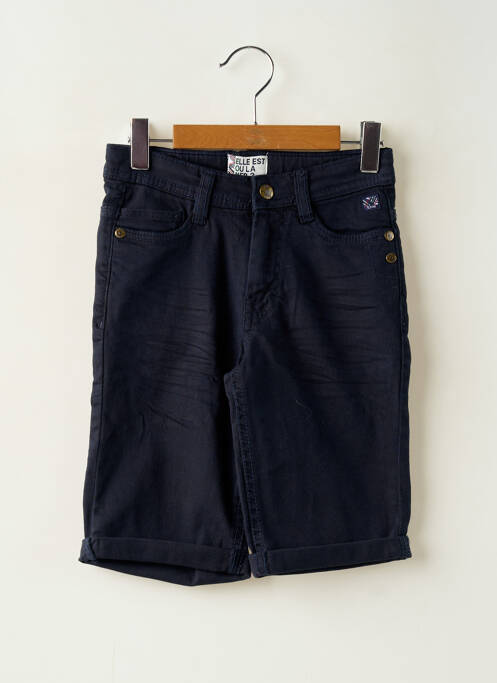 Bermuda slim taille ajustable bleu ELLE EST OU LA MER fille