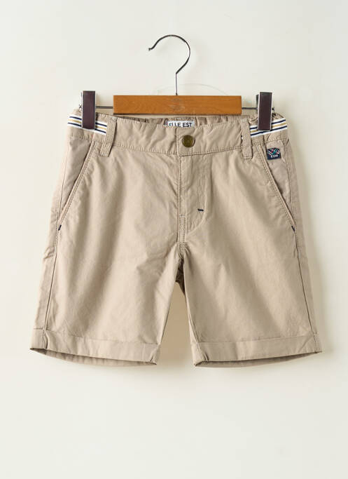 Bermuda poches taille ajustable beige ELLE EST OU LA MER fille