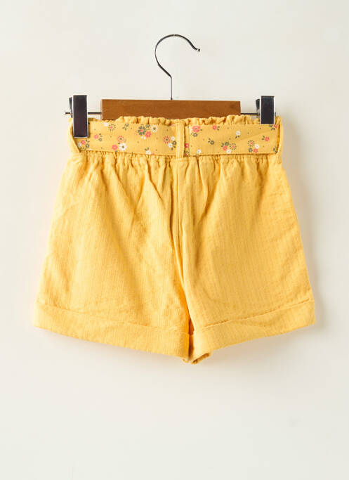 Short poches taille élastique jaune ELLE EST OU LA MER fille
