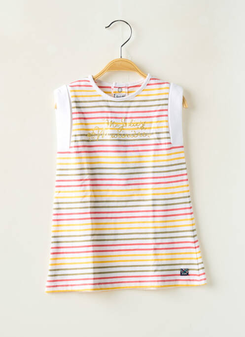 Robe mi-longue jaune ELLE EST OU LA MER pour fille