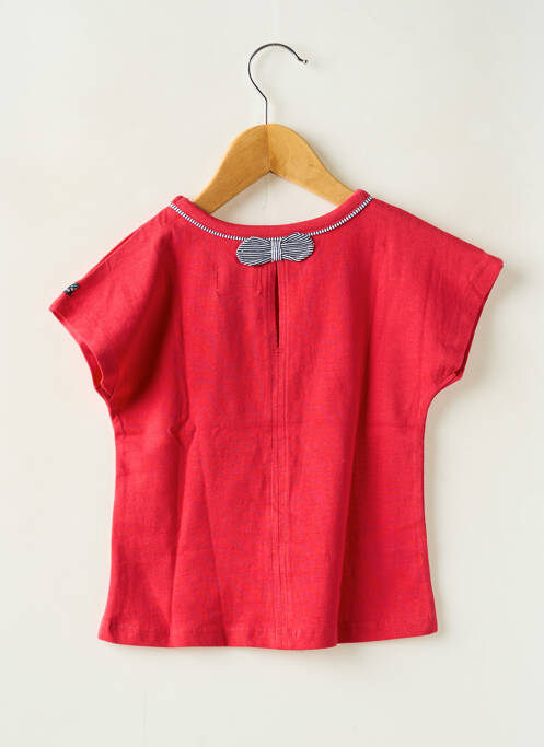 T-shirt rouge ELLE EST OU LA MER pour fille