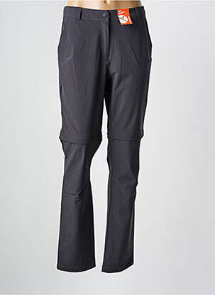 Pantalon droit tissage popeline taille normale gris LAFUMA femme
