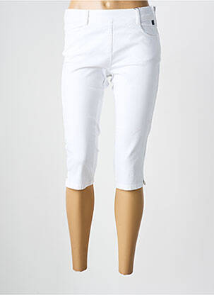 Corsaire stretch taille normale blanc ELLE EST OU LA MER femme