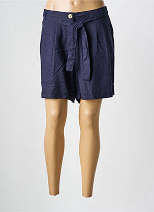Short fermeture zippée sous rabat boutonné taille normale bleu ELLE EST OU LA MER femme