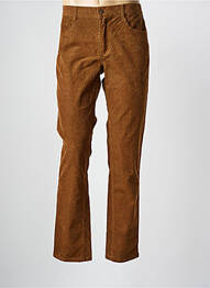Pantalon slim stretch taille normale marron ELLE EST OU LA MER homme