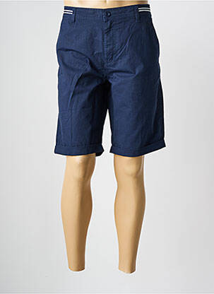 Bermuda tissage popeline taille normale bleu ELLE EST OU LA MER homme