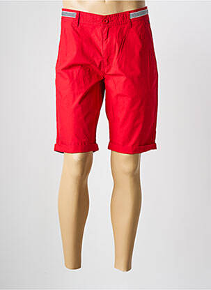 Bermuda tissage popeline taille normale rouge ELLE EST OU LA MER homme