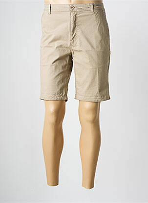 Bermuda tissage popeline taille normale beige SUN VALLEY homme