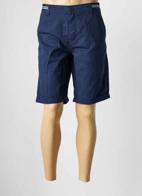 Bermuda tissage popeline taille normale bleu ELLE EST OU LA MER homme