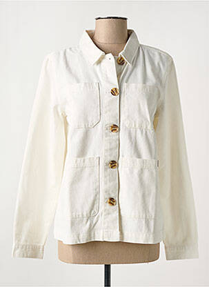 Veste casual coupe droite beige ELLE EST OU LA MER femme