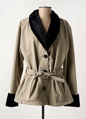 Manteau court poches sans capuche marron SKIDRESS femme