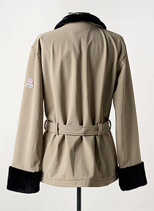 Manteau court poches sans capuche marron SKIDRESS femme