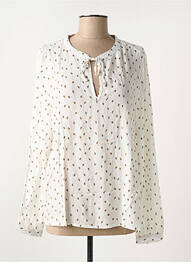 Blouse imprimé fantaisie manches longues beige SUN VALLEY femme