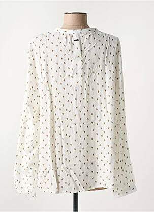 Blouse imprimé fantaisie manches longues beige SUN VALLEY femme