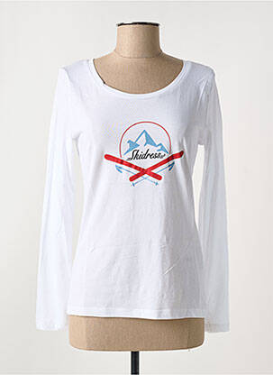 T-shirt manches longues manches longues blanc SKIDRESS femme