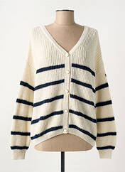 Gilet manches longues beige ELLE EST OU LA MER pour femme seconde vue