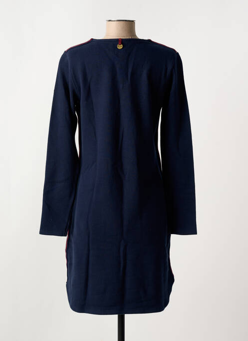 Robe mi-longue manches longues manches longues bleu ELLE EST OU LA MER femme
