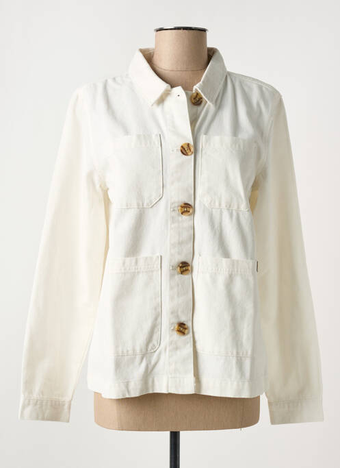 Veste casual coupe droite beige ELLE EST OU LA MER femme