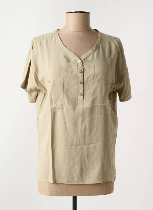 Blouse manches courtes manches courtes beige LUHTA femme