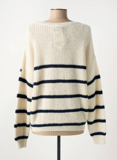 Gilet manches longues beige ELLE EST OU LA MER pour femme