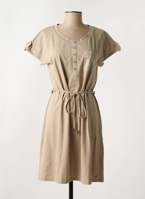 Robe mi-longue marron LUHTA pour femme