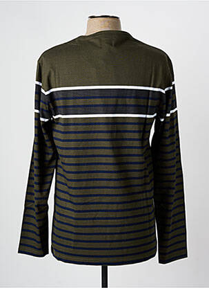 T-shirt coupe cintrée manches longues vert ELLE EST OU LA MER homme