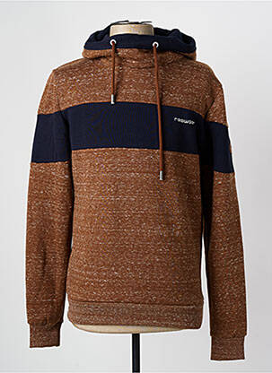 Sweat-shirt à capuche manches longues manches longues marron RAGWEAR homme