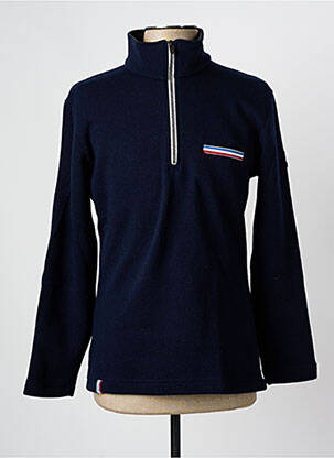 Sweat-shirt col col montant manches longues bleu SKIDRESS homme