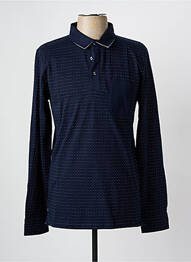 Polo manches longues manches longues bleu ELLE EST OU LA MER homme