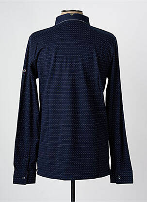 Polo manches longues manches longues bleu ELLE EST OU LA MER homme