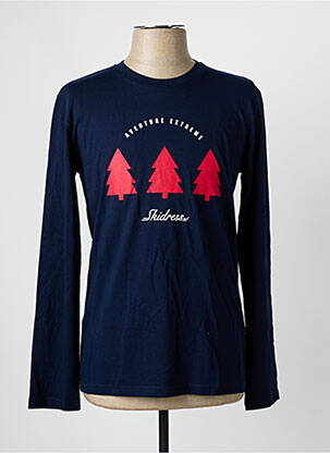 T-shirt coupe cintrée manches longues bleu SKIDRESS homme