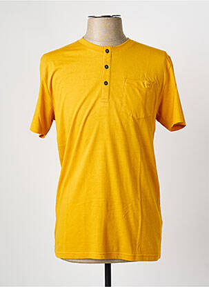 T-shirt coupe cintrée manches courtes jaune ELLE EST OU LA MER homme