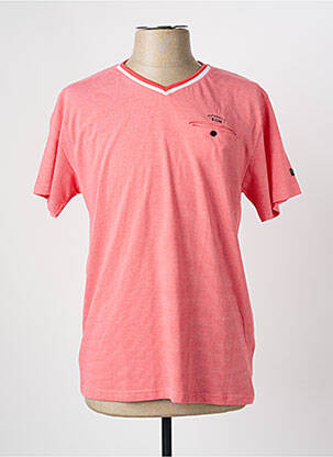 T-shirt coupe cintrée manches courtes rouge ELLE EST OU LA MER homme