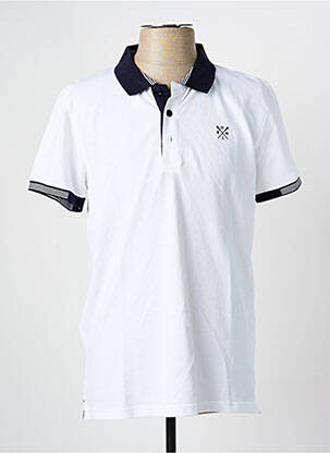 Polo blanc ELLE EST OU LA MER pour homme