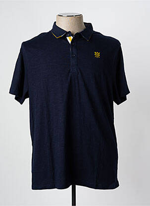 Polo bleu ELLE EST OU LA MER pour homme