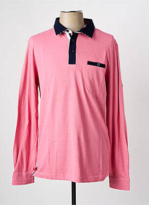 Polo rose ELLE EST OU LA MER pour homme