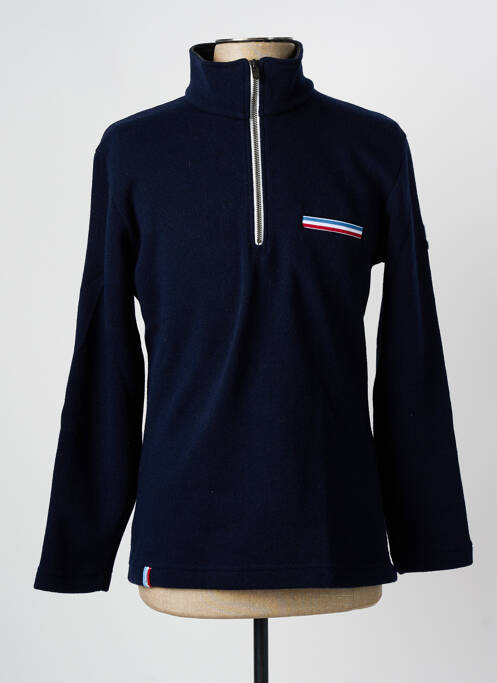 Sweat-shirt col col montant manches longues bleu SKIDRESS homme