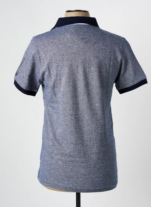 Polo coupe cintrée manches courtes bleu ELLE EST OU LA MER homme