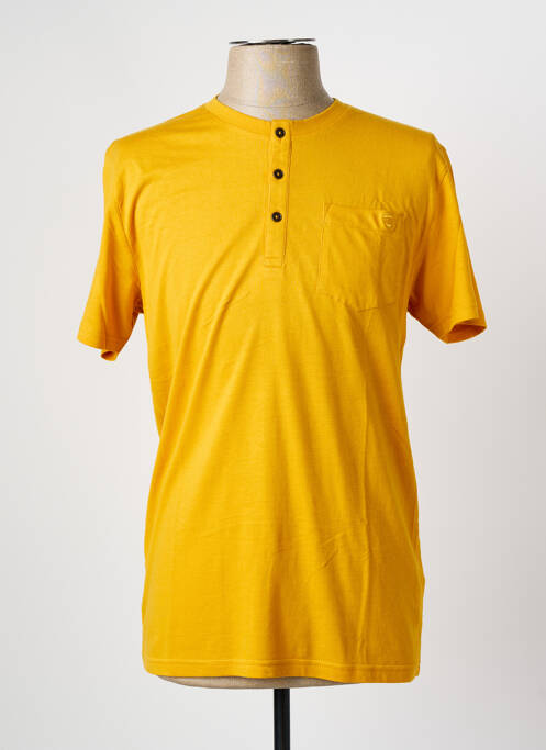 T-shirt coupe cintrée manches courtes jaune ELLE EST OU LA MER homme