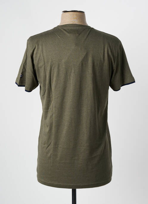T-shirt coupe droite manches courtes vert ELLE EST OU LA MER homme