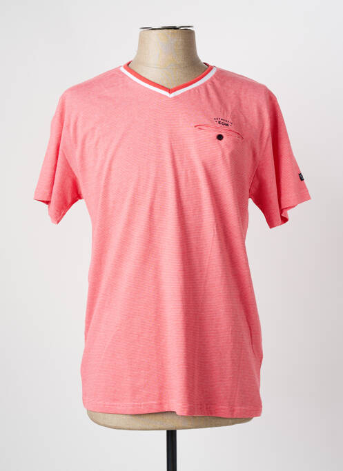 T-shirt coupe cintrée manches courtes rouge ELLE EST OU LA MER homme