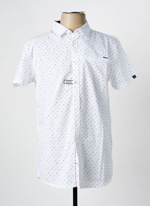 Chemise manches courtes blanc ELLE EST OU LA MER pour homme