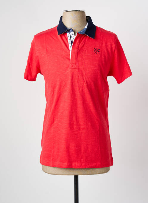 Polo rouge ELLE EST OU LA MER pour homme