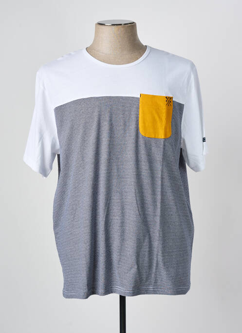 T-shirt blanc ELLE EST OU LA MER pour homme