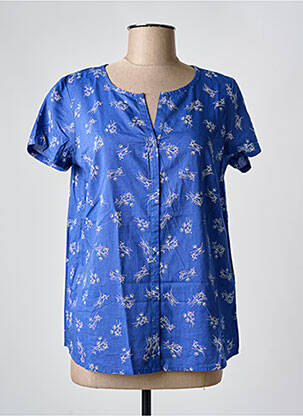 Top manches courtes manches courtes bleu ELLE EST OU LA MER femme