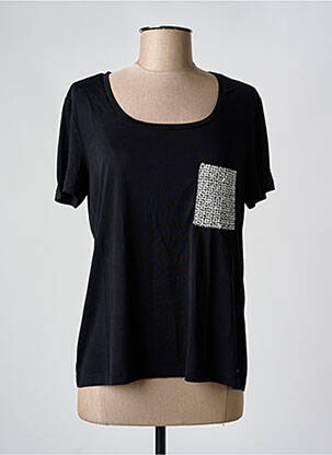 T-shirt stretch manches courtes noir SUN VALLEY femme