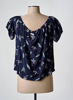 Blouse tissage popeline manches courtes bleu RAGWEAR femme
