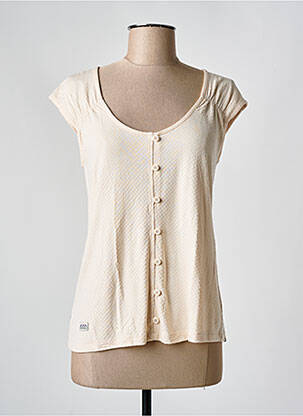 T-shirt stretch manches courtes beige RAGWEAR femme