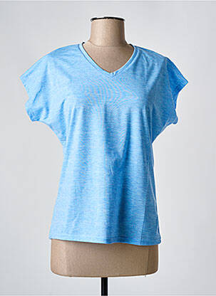 T-shirt col v manches courtes bleu LAFUMA femme